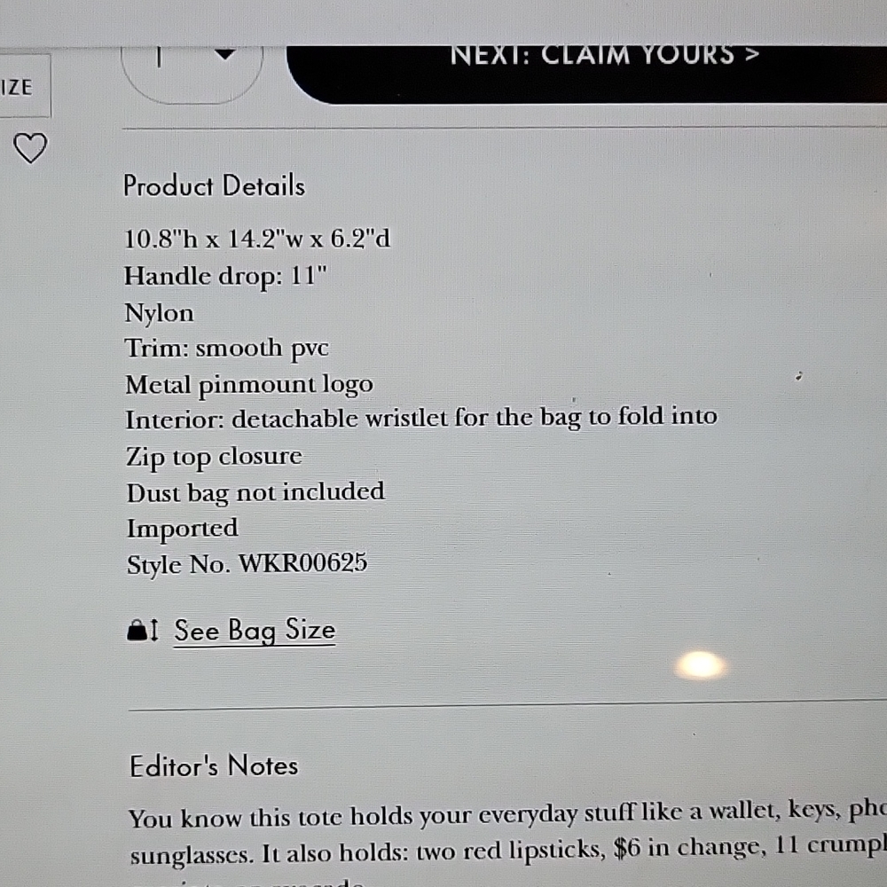 NWT Kate Spade Mel Packable Tote - Picture 7 of 7